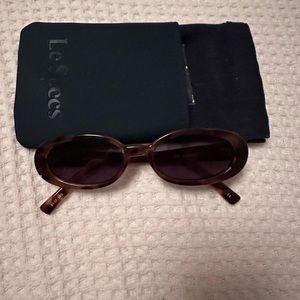 Le specs tortoise oval sunglasses